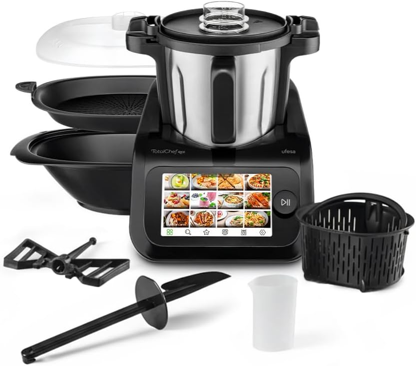 Ufesa Universalküchenmaschinen, 3,5 L, Silber, TotalChef RK6 Intelligenter Multifunktions‑Küchenroboter, 7' Digitaldisplay