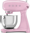 Smeg Universalküchenmaschinen, 800 W, Silber/Rosa, SMF03PKEU Küchenmaschine, 10 Geschwindigkeitsstufen, Planetenrührwerk