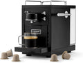 Sjöstrand Coffee Concept Kaffeemaschine, Schwarz/Silber, Die Original 2 Schwarz, Nespresso® kompatible Kapselmaschine