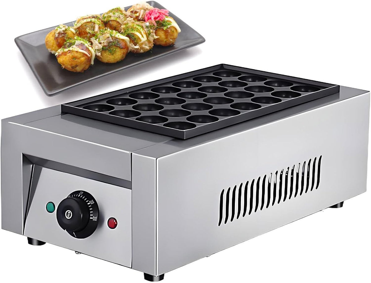 GESAIDES Takoyaki Maker, 255 x 455 x 160 mm, 2 kW, Schwarz, Elektrischer Takoyaki-Maker, Spezial- und Neuheits-Kuchenformen für Takoyaki Octopus Ball
