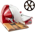 Palatina Werkstatt Allesschneider, Rot, Berkel Aufschnittmaschine - Home Line 200 Plus -, Neues Modell + 100% handgefertigtes Schneidebrett Unikat