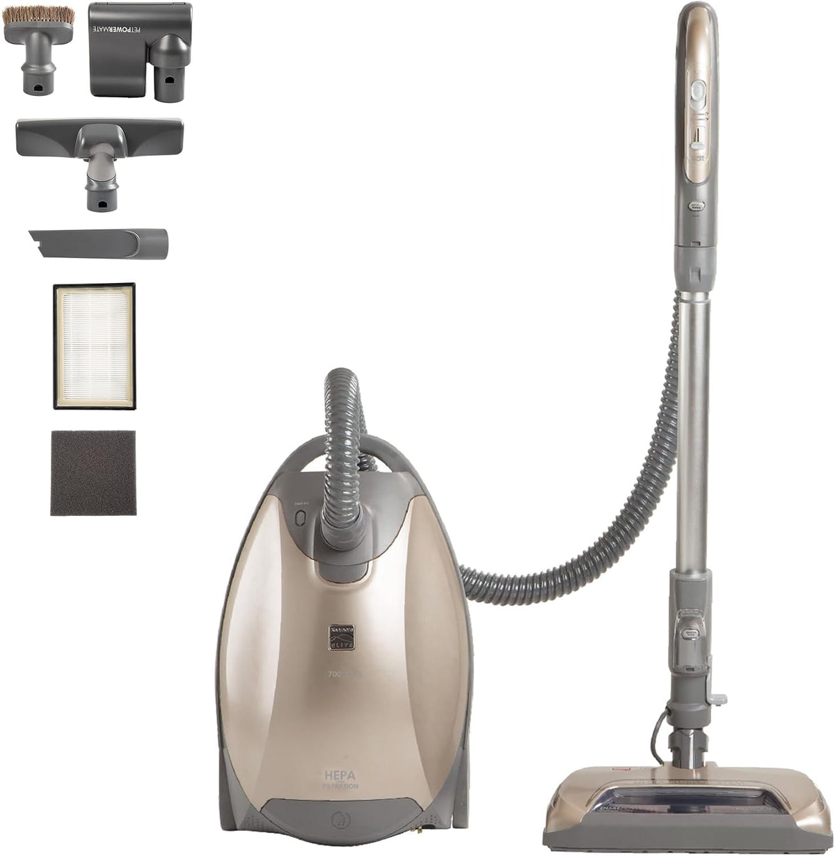 Kenmore Staubsauger, Schwarz, 700 Series Vakuum für Kanister mit Beutel, champagnerfarben