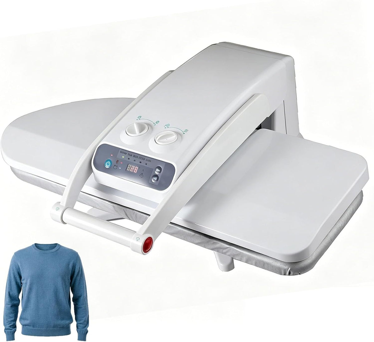 Efficieran Dampfglätter, 1800 W, 80 cm, 50 kg, Schwarz, Digitale Dampf-Bügelpresse XL, Power für Professionelle Wäschepflege
