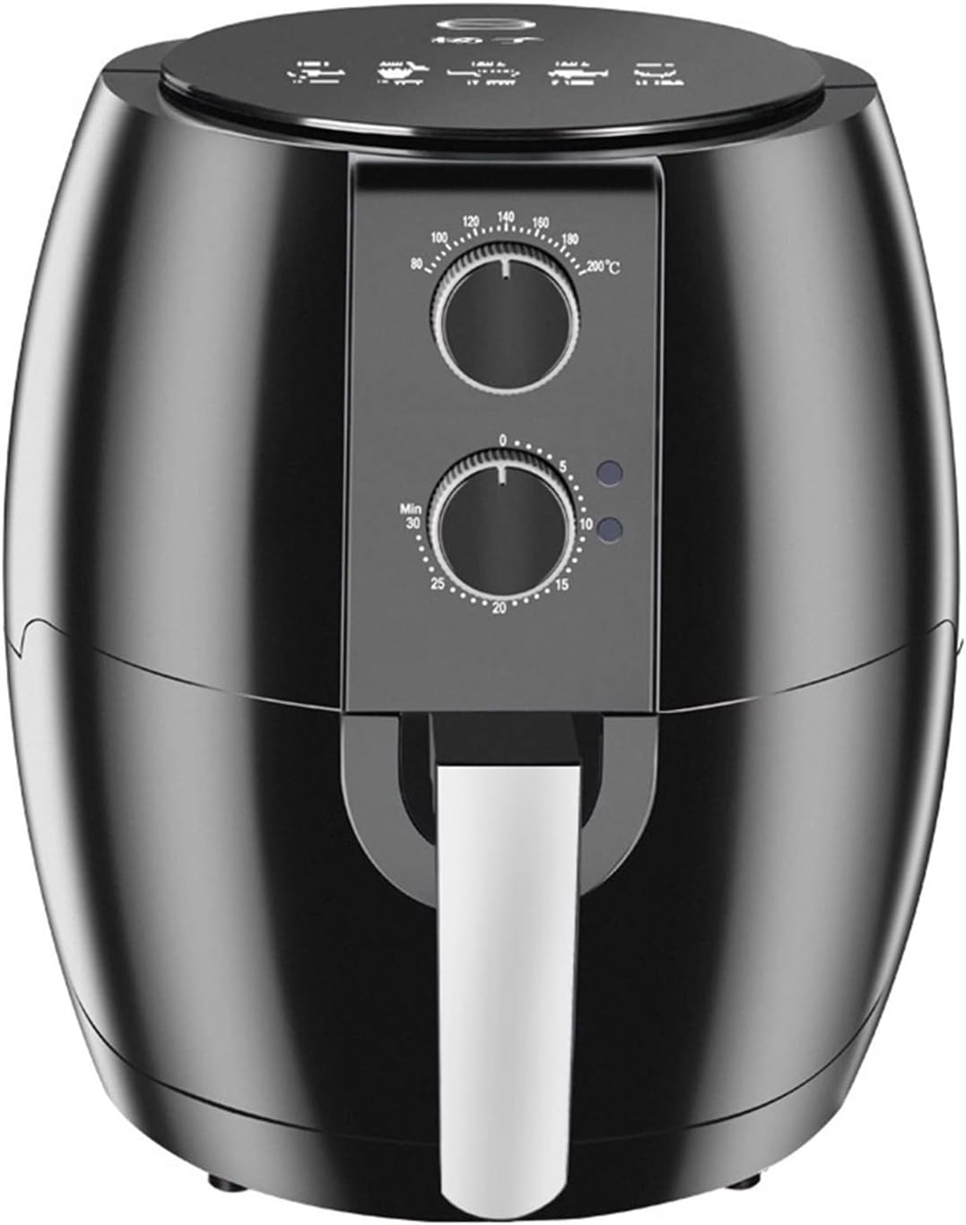YHQKJ Heissluftfritteuse, 1350 W, 2.5 L, Schwarz, Heissluftfritteusen /5 L Luftfritteuse Pommes-Maschine, Plug Type