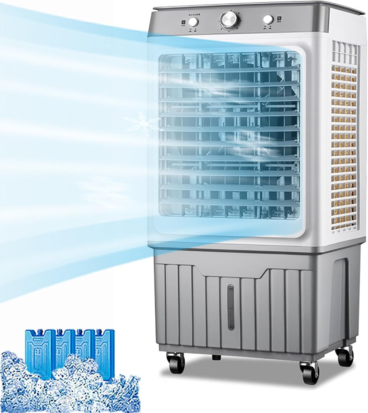 SZzepquvd Mobiles Klimagerät, Weiss, Verdunstungsluftkühlerventilator aus Kunststoff