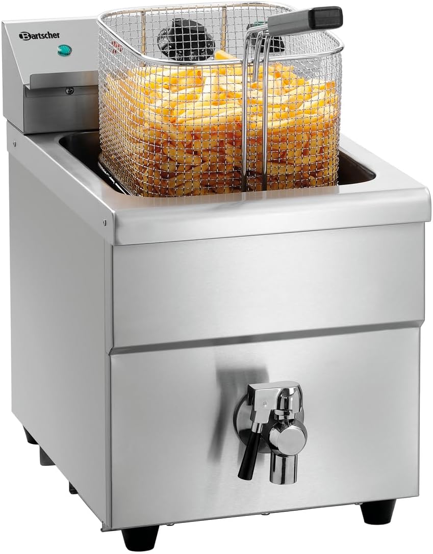 Bartscher Heissluftfritteuse, Beckeninhalt 8 Liter, Korbinhalt 5,5 Liter — 1 Becken, 1 Korb, 3,5 kW, 230 V, 8 L, Silber