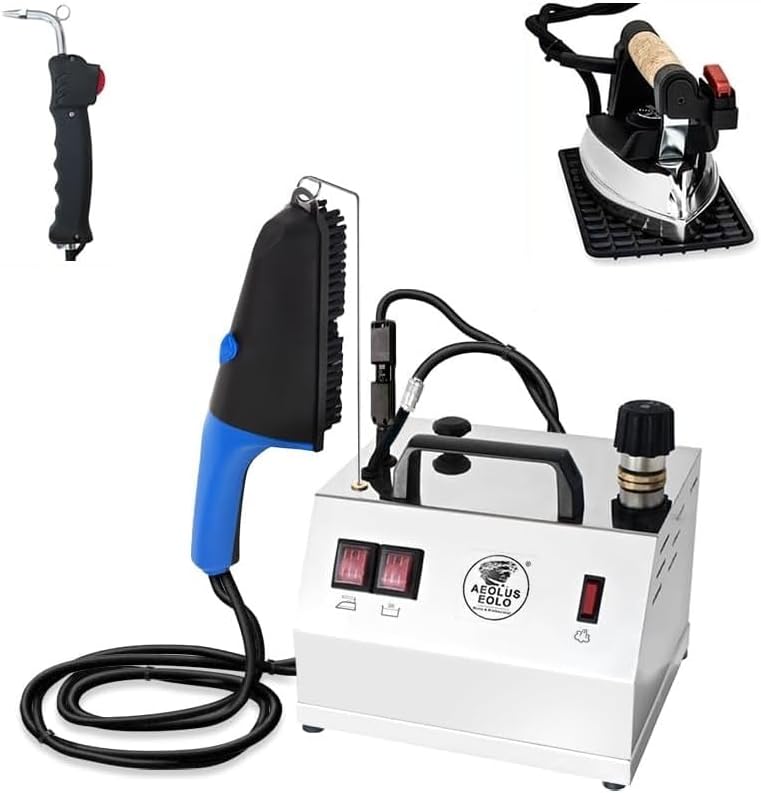 Aeolus EOLO Home & Professional Wäschetrockner, 2 L, Silber, Bügelsystem GVS2 TRIPLE INOX mit Bügeleisen Dampfbürste