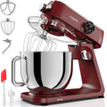 Fentic Universalküchenmaschinen, 1800 W, 7 L, Rot/Silber, Edelstahl Rührschüssel, Knetmaschine mit Aluminiumgehäuse