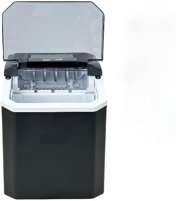 NGTFDCP Eismaschine, 9 W, Schwarz, Eisrasierer Eismaschinen, 9 Würfel in 6 Minuten, 5 Pfund/24 Stunden