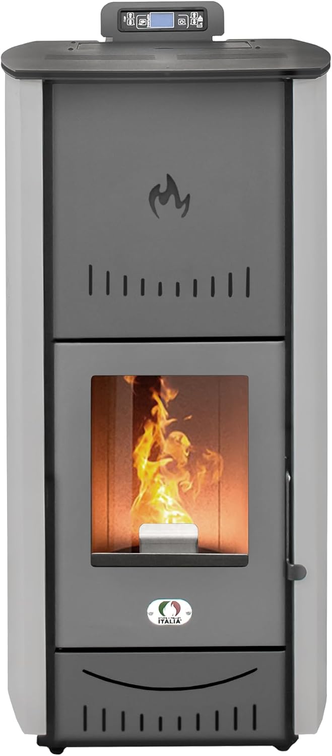 STUFE A PELLET ITALIA Öfen, 20 Kw, Schwarz, New York WiFi