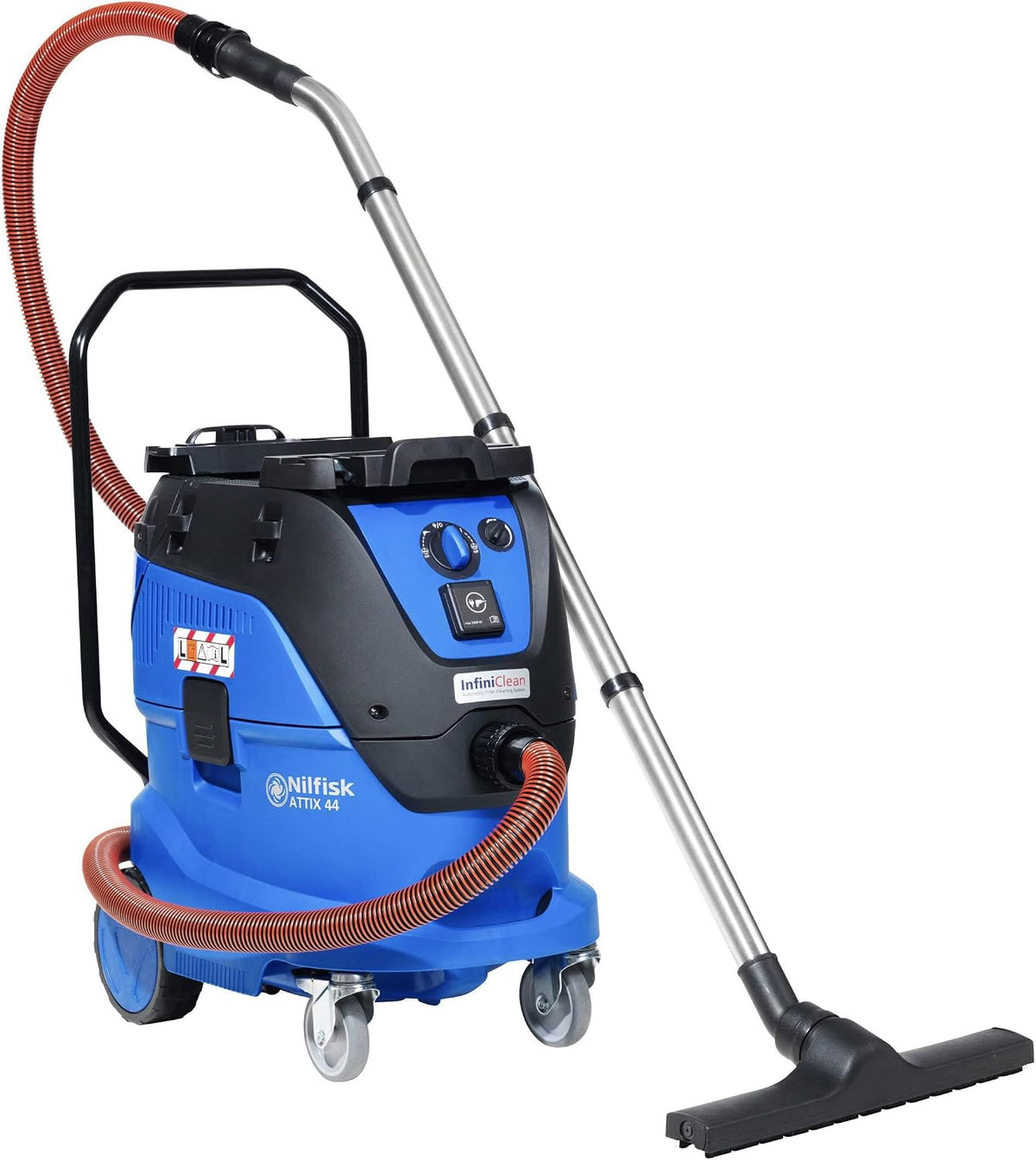 Nilfisk Nass-Trockensauger, 1400 W, 4500 l, 7,5 m, 42 l, Schwarz, Nass-/Trockensauger ATTIX 44-2 L IC MOBILE (, Industriesauger mit Softstart