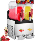 PEIXU Eismaschine, 700 W, 15 L, Schwarz, Slush Maschine, Doppeltank 2×, Slush Maschine für Zuhause, Ice Shaver Machine