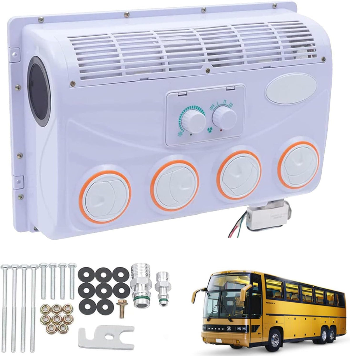Dachklimaanlage Mobiles Klimagerät, 12 V, 24 V, Weiss, für Wohnmobil, / DC, 4000 kcal/h Kühlung, universelles elektrisches Design