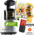 Nutrilovers Mastizier-Entsafter mit einer Schnecke, Schwarz, Entsafter Slow Juicer NUTRI-PRESS NO.1 Testsieger