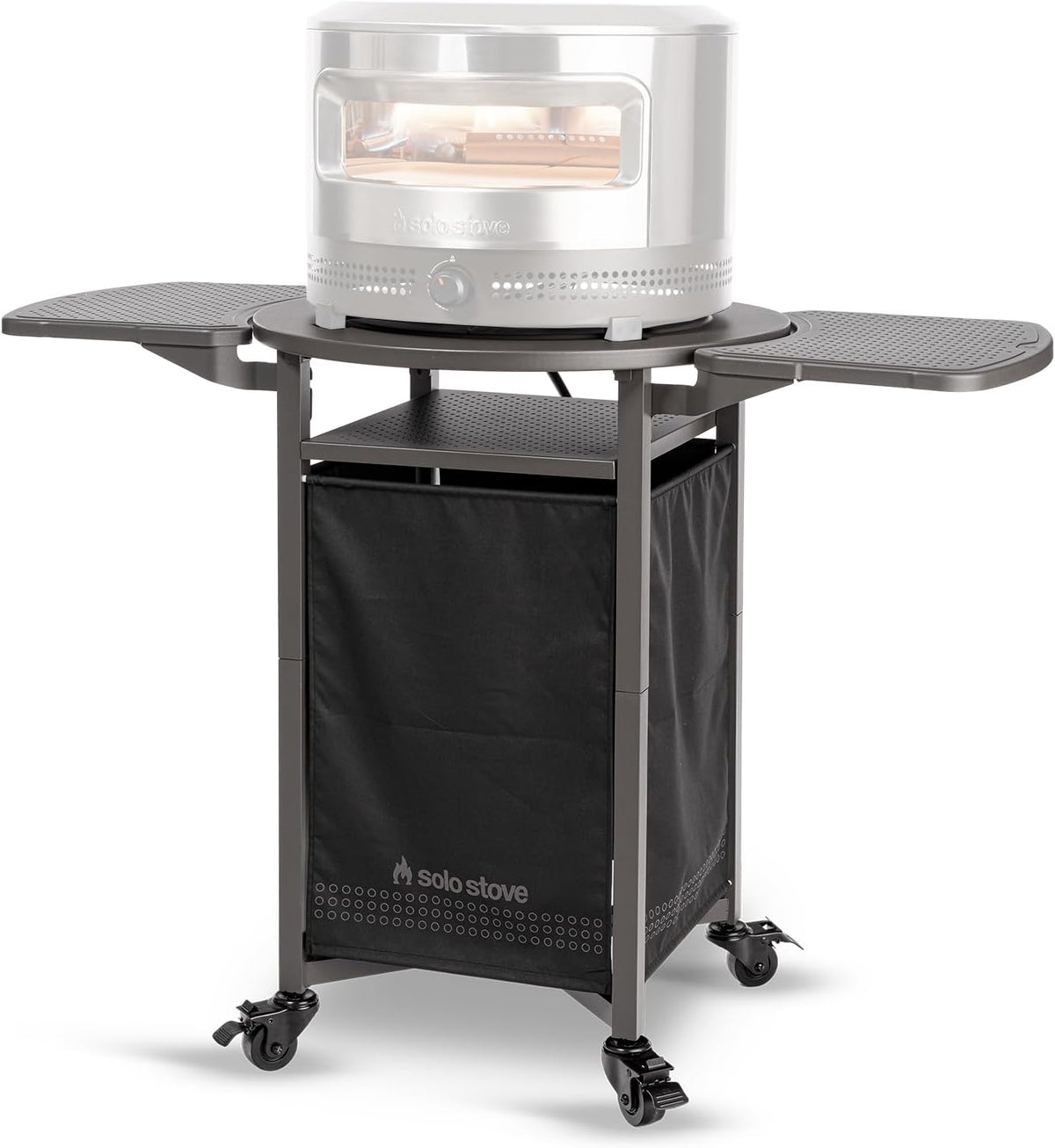 Solo Stove Pizzaofen, Schwarz, Wagen für Outdoor Pi Pizzaöfen