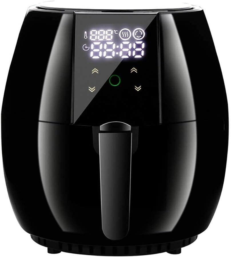 SUREKYA Heissluftfritteuse, Schwarz, Intelligente 4, 5-Liter-Luftfritteuse, ölfreier Kocher mit digitalem Touchscreen