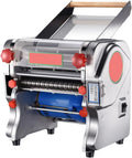 GJBMXSM Nudelmaschinen, Schwarz, Gewerbliche Nudelmaschine, Elektrischer Teigroller, Nudelmaschine Mit 3/9-Mm- Und 2