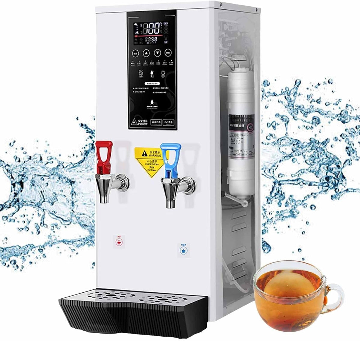 pealiritansemen Heisswasserspender, Weiss, Wasserkocher, Elektrischer Gewerblicher, Automatischer Heissgetränkespender Mit Wasseranschluss