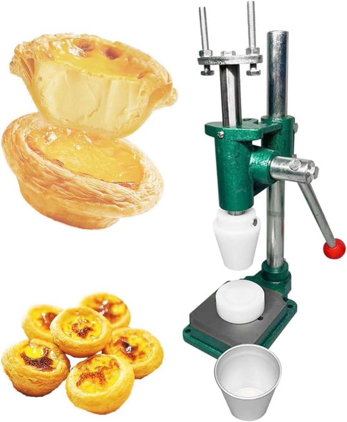 Manuelle Gebäckpresse, Schwarz, Eierkuchenpresse, Werkzeug zur Herstellung von Pudding-Törtchen, Werkzeug für hausgemachtes Gebäck