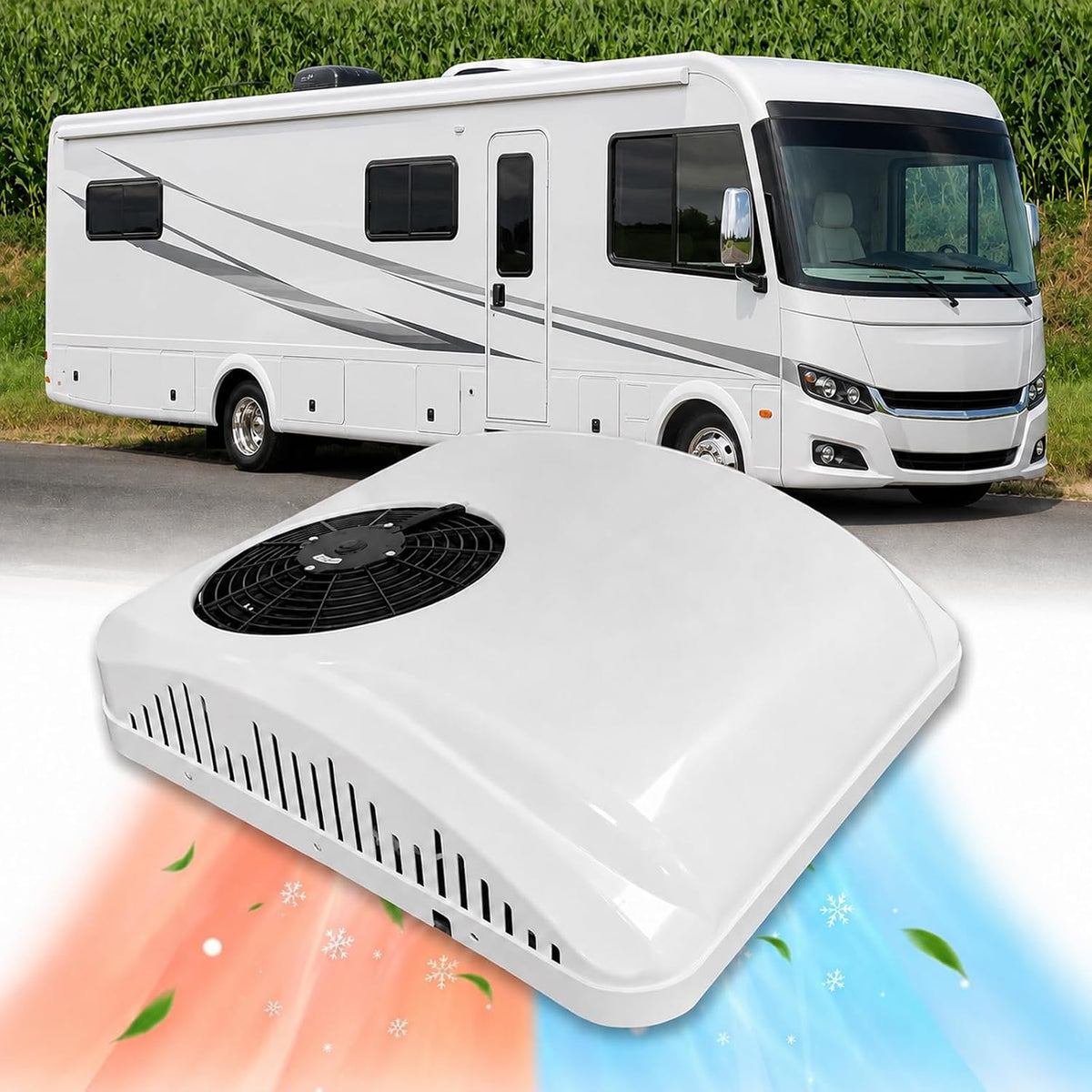 TYH Mobiles Klimagerät, 960 W, Weiss, 10000 Btu Wohnmobil-dachklimaanlage, Elektrische Wohnmobil-dachklimaanlage