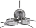 Heritage Steel Herd, Silber, Eater Series 5-teiliges Essentials-Set, hergestellt in den USA, 5-lagiges, kühlbleibender Griff