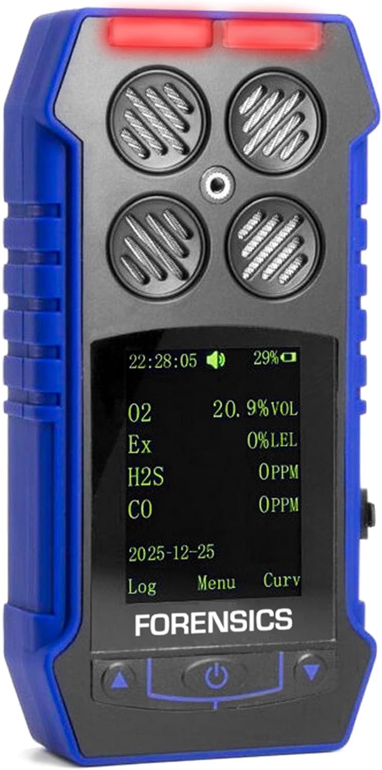 FORENSICS DETECTORS FD Gasmelder, Schwarz, 4-Gas-Messgerät