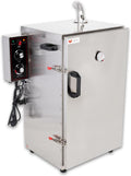 Beeketal Outdoor-Grill, 410 mm, Silber, 'BDSH-S03' elektrischer Edelstahl Räucherofen mit, Räucherschrank mit Zeitsteuerung