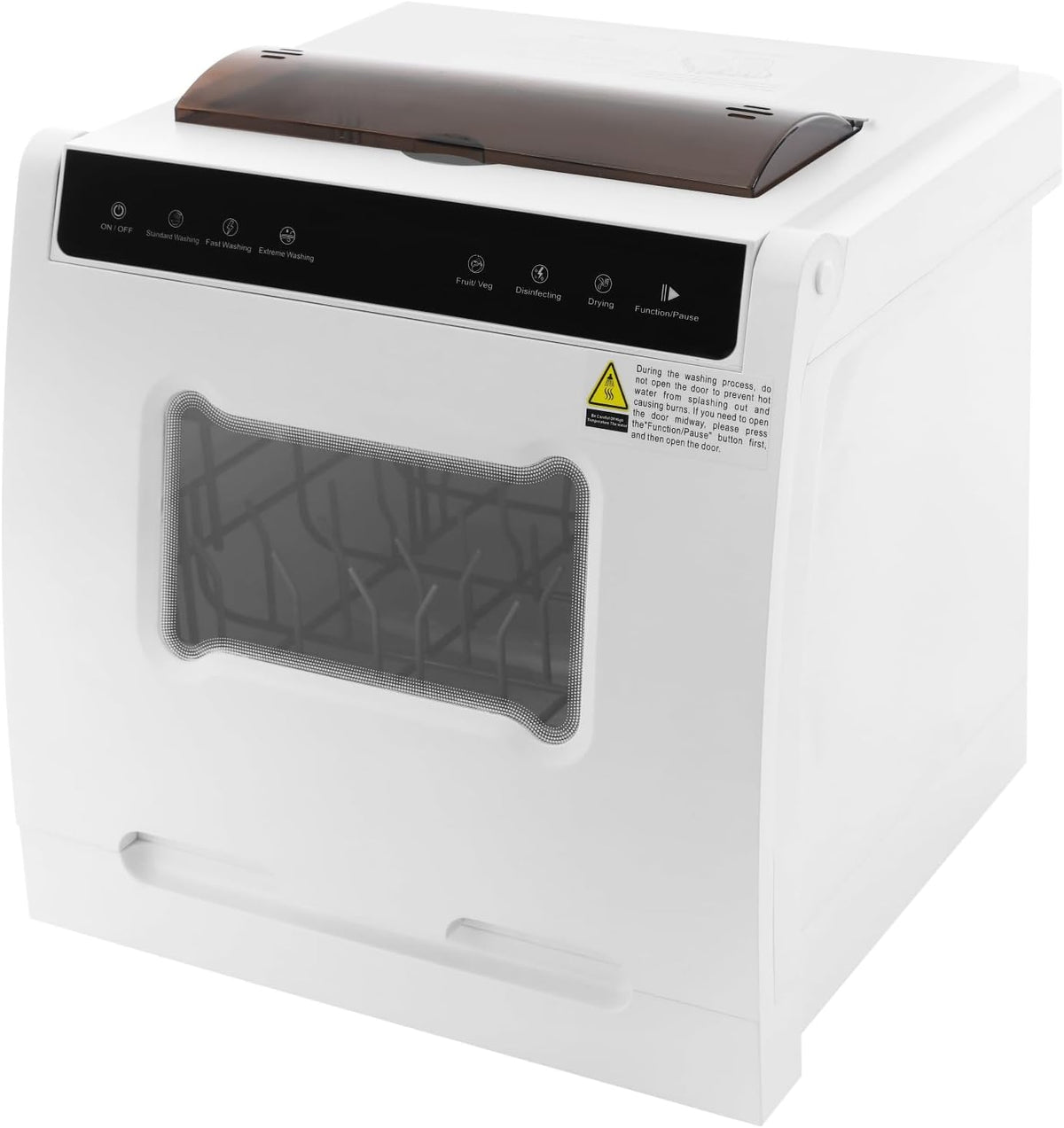 Bennanmu Tischgeschirrspüler, 800 W, ABS, PP, Legierung, Metall, Weiss, 360°Sprüharm fur 4, 6 Gedecke