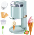 Eismaschine, 1 L, Grau, Vollautomatischer Mini DIY Obstbereiter für Zuhause und Café, Kapazität, kompakt und einfach zu bedienen