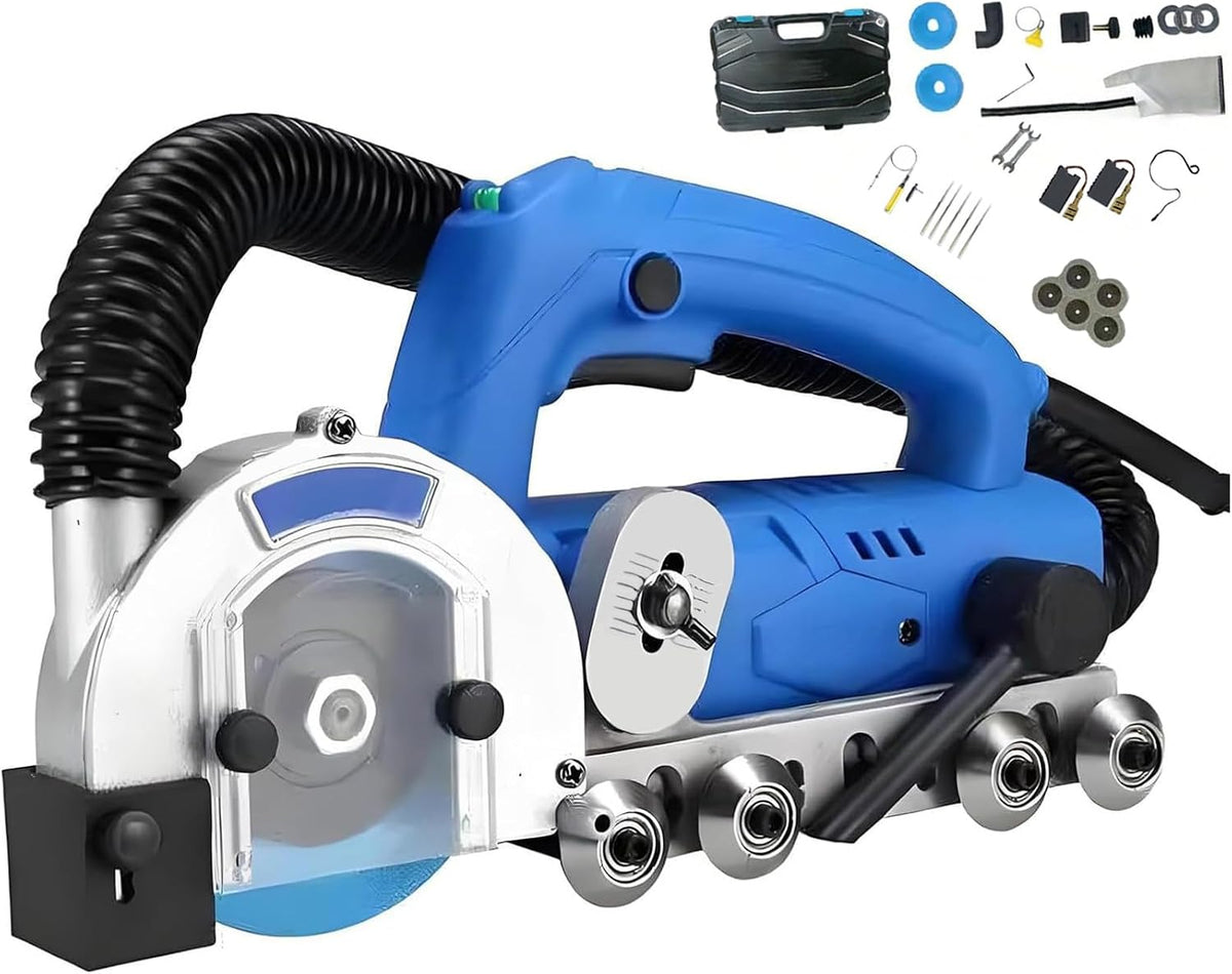 GmhXylophyte Fliesenschneider, 1200 W, Grau, Automatischer Fugenreiniger, 9000 U/Min Elektrische Fliesenreinigungsmaschine