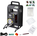 LTQ Vapor Schreibtisch, 10,4 x 12 cm, Schwarz, 5 Tonnen Rosin Press，Manuelle hydraulische 5T-Heisspresse, präziser digitaler Temperaturregelung (LCD)
