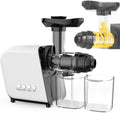 emobwdy, 250 W, Weiss, Langsame Entsafter-Kaumaschine Mit Tasse, Vollautomatische Horizontale Entsafter FüR GemüSe Und Obst