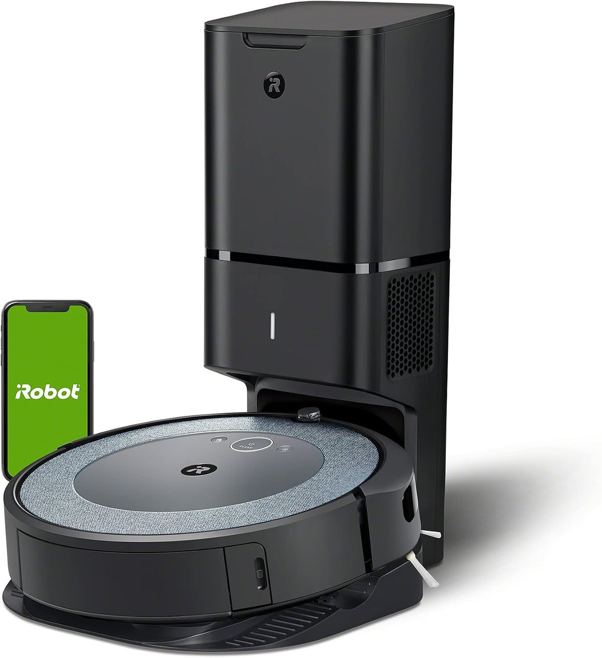 iRobot Saugroboter, Schwarz, Roomba i3+ (i3552) App-steuerbarer mit Absaugstation, 2 Gummibürsten, Individuelle Anpassung