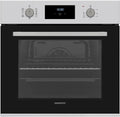 Daewoo Dunstabzugshaube, 60 cm, 69 l, Silber/Schwarz, Einbau-Backofen, Heissluft, 9 Funktionen, Pizza-Funktion, AntiFingerPrint Oberfläche