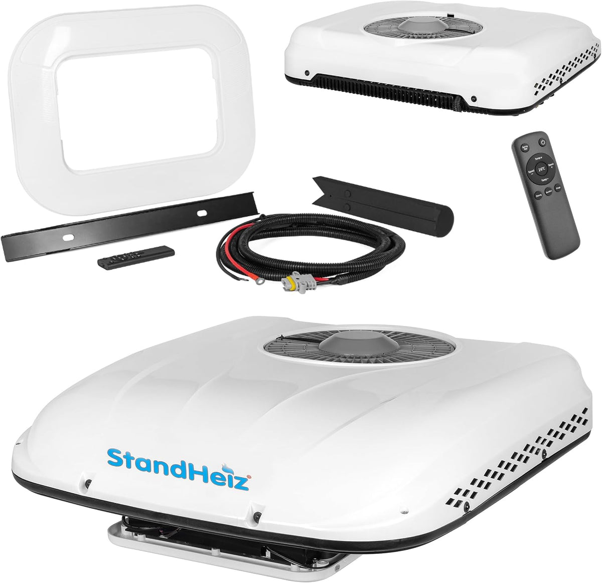 StandHeiz Mobiles Klimagerät, 1800 W, 24 V, Weiss, Standklimaanlage Elektrische Dachklimaanlage für LKW, Transporter