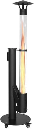 Quality Heating Gartenöfen, Schwarz, QH HeatRocket Pelletkamin P07 mit Rädern