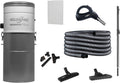 HouseVac Staubsauger, 1700 W, 15.2m, Schwarz, HV-700ST-35H Zentralstaubsauger Set mit Retraflex 2, Hybrid Filter System