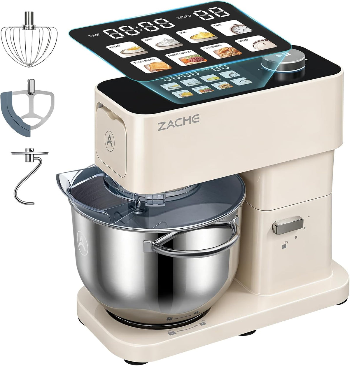 ZACME Universalküchenmaschinen, 1200 W, Schwarz