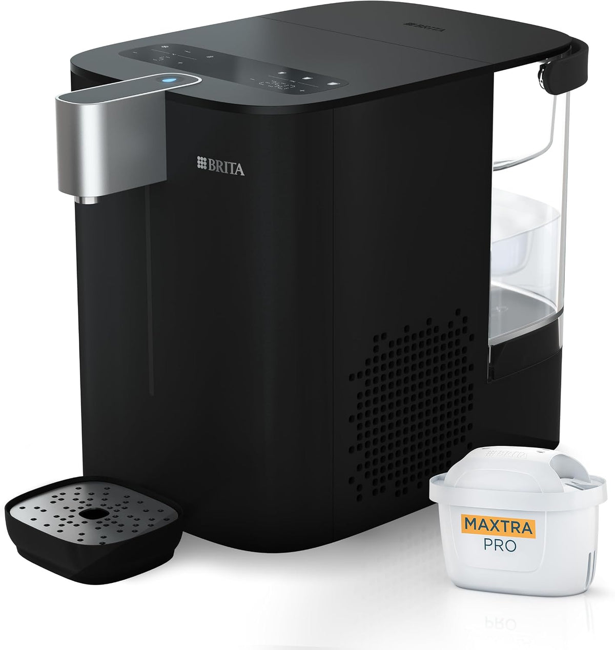 BRITA Heisswasserspender, 5,3l, Schwarz, YOURCE cool Wasserspender für zuhause mit MAXTRA PRO