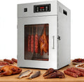 menglanchang Dörrautomaten, 14 Haken (bis zu 7,5 kg pro Durchgang), 800 W, Lebensmittelechter Edelstahl, Silber