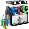Royal Catering Crushed Ice-Maschinen, 980 W, 12 L, Schwarz, Slush-Eis-Maschine Slushie Maker RCSL 3/15 (3 x, -3 bis 2 °C
