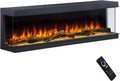 endeavour fires and fireplaces Elektrokamin, 1,5 kW, Braun, Deluxe Rosedale 3-seitiger für Medienwand, Smart Wi-Fi App & Fernbedienung