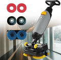 QJJML Schrubber & Bürsten, Grau, 3-In-1 Gewerbe-Scheuersaugmaschine, Kabelloses 43-cm-Gerät Zum Aufsitzen Mit Zwei Bürsten/Akku