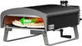 Q Pizza Pizzaofen, Schwarz, Verbesserter Outdoor- für Grill, tragbarer Propangas- mit manuellem drehbarem Ste