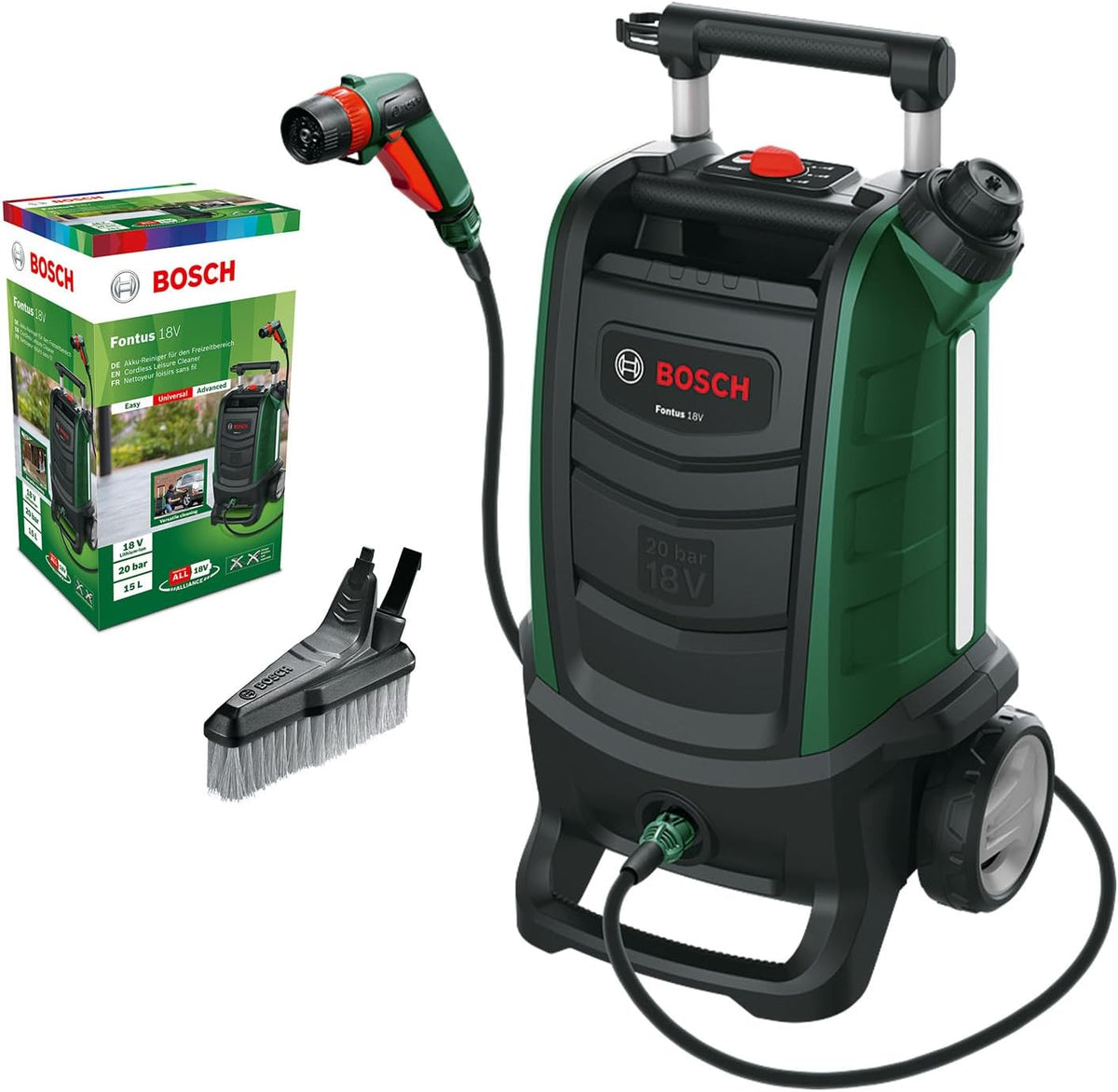 Bosch Werkzeugakkus, 18 V, Schwarz, Akku Outdoor Reiniger Fontus (ohne Akku/Ladegerät)