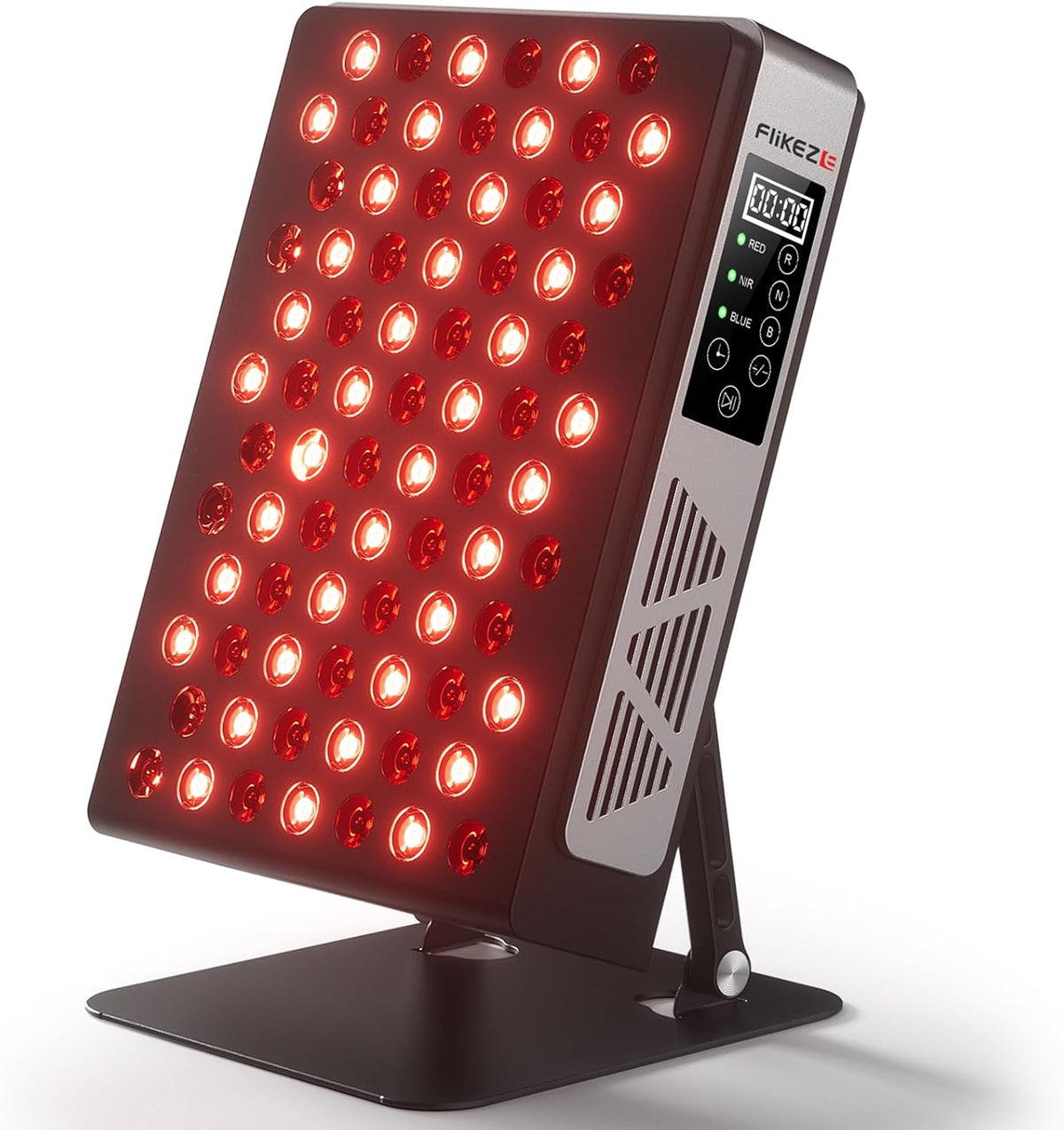 FliKEZE Infrarottherapie, Schwarz, Rotlichttherapie-Panel Lampe, 78 LEDs Rotlicht, für Familie und Sport, Infrarotlampe 460
