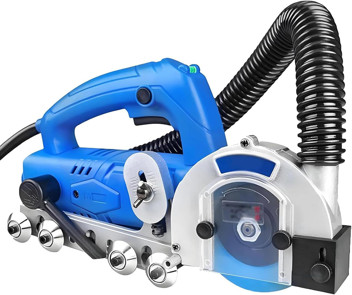 AityBuy Fugenreiniger, 2,7 Mm, Schwarz, 9000 U/Min Elektrische Fliesenreinigungsmaschine, 1200-W-Schlitzwerkzeug Mit 4 Klingen (1