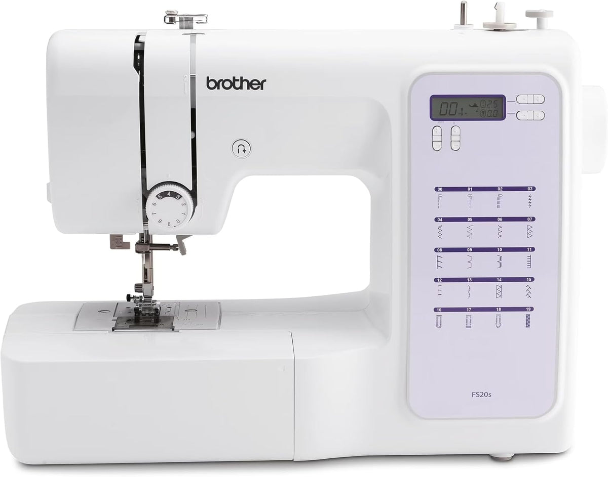 Brother Elektronisch gesteuerte Nähmaschinen, Grau, FS20 Computer-Nähmaschine mit 32 Nähprogramme, Automatisches Nähen