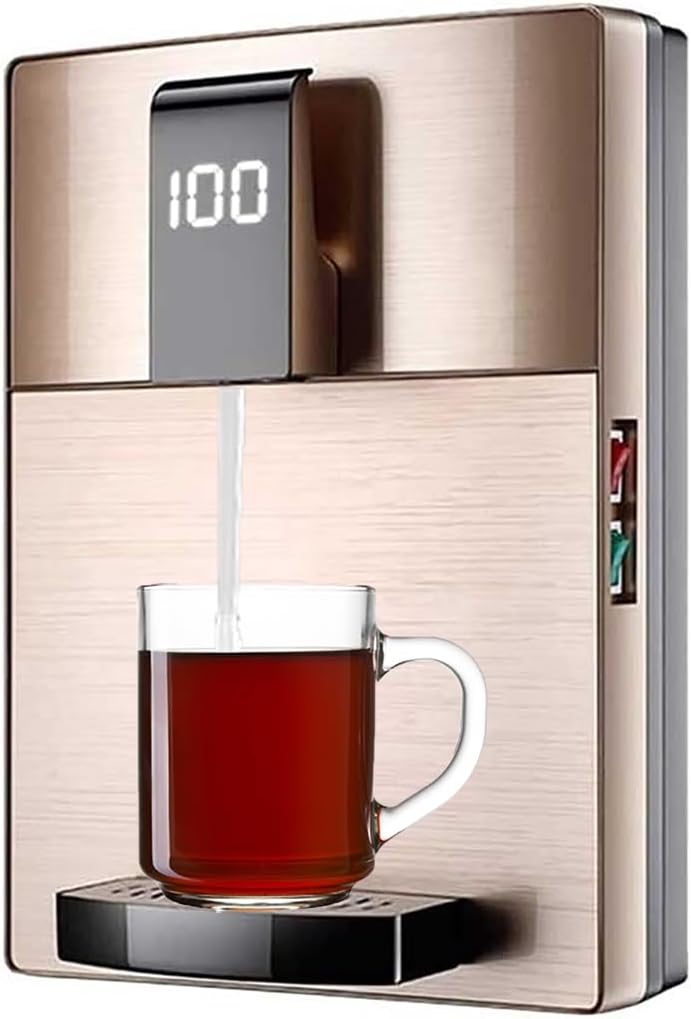 YXJPP Heisswasserspender, Schwarz, Warmer und kalter Wasserkühlerspender für die Arbeitsplatte, LED-Anzeige, 3 Sekunden schnelles Kochen