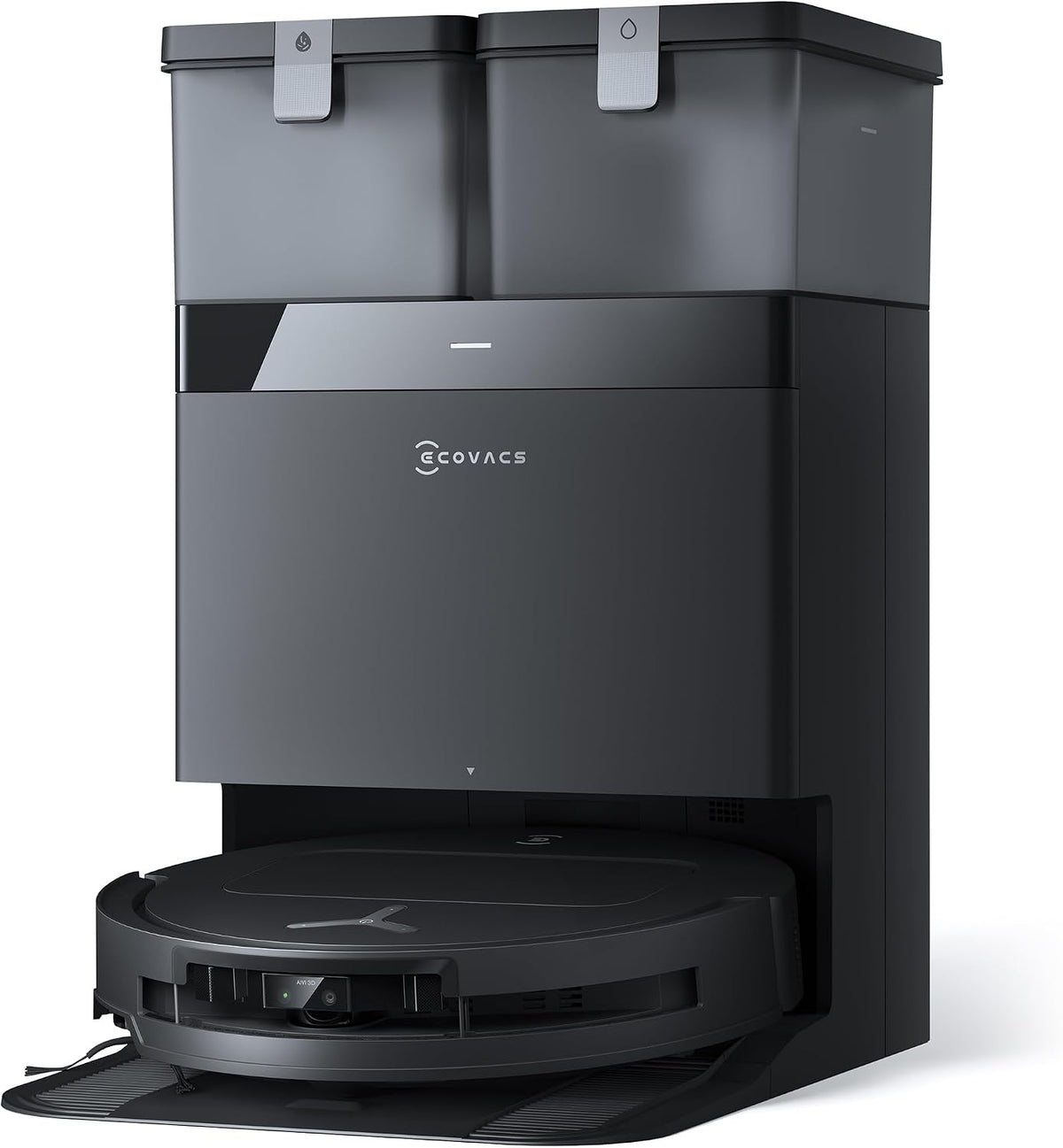 ECOVACS Saugroboter, 81 mm, Schwarz, DEEBOT T50 OMNI Gen2 mit Wischfunktion, 21.000 Pa, Ausziehbare Seitenbürste und Mopp